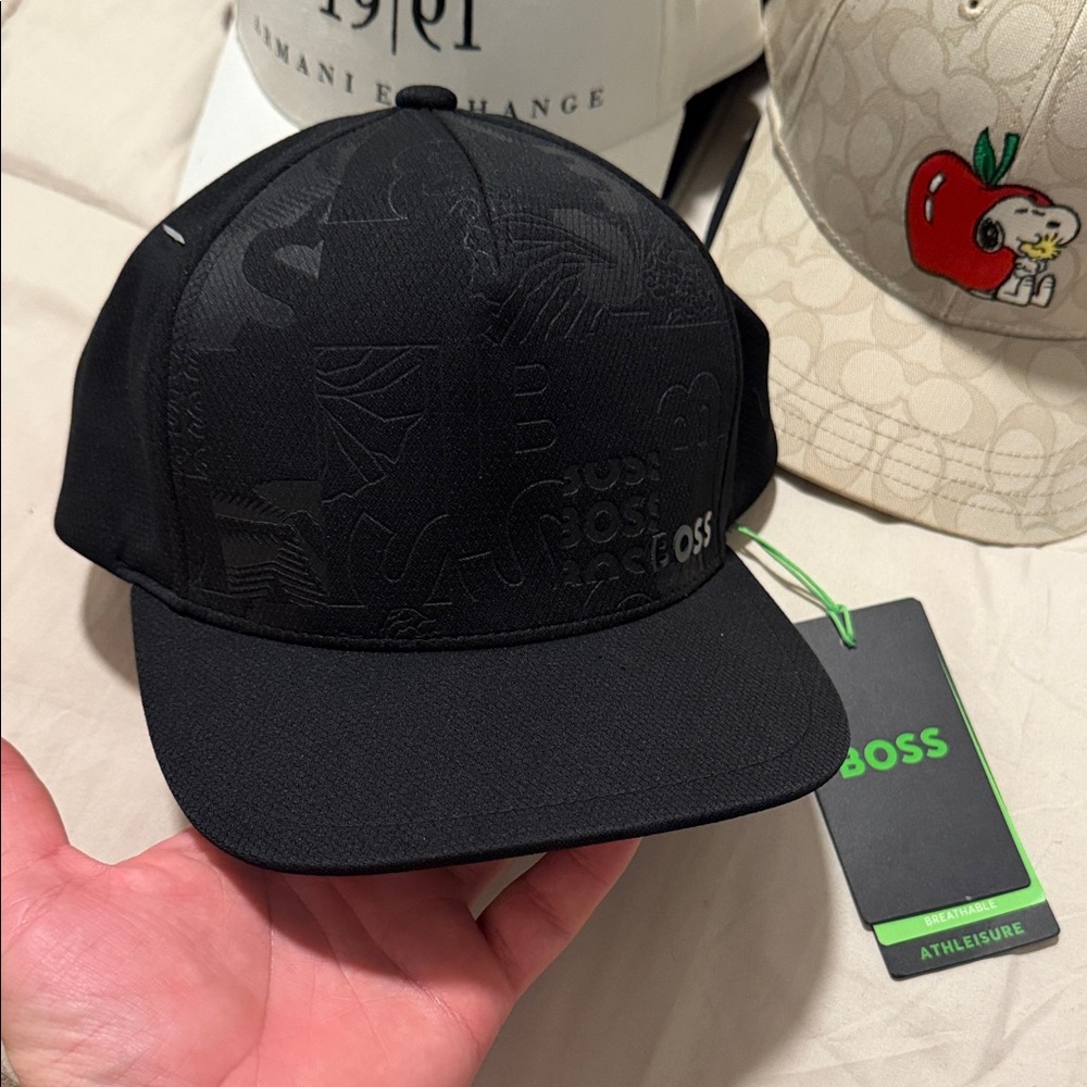 Boss Black Embossed Logo Cap
